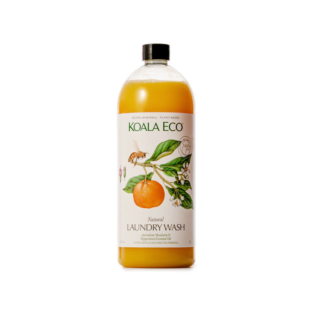Natural Laundry Wash 1L - Mandarin & Peppermint