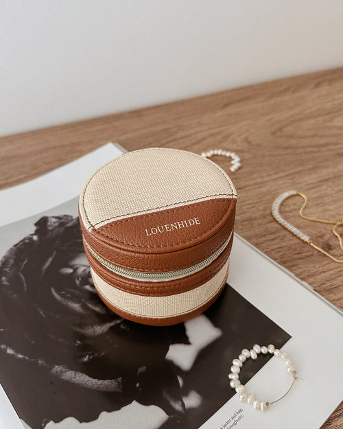 Loz Vanilla Jewellery Box - Canvas/Tan