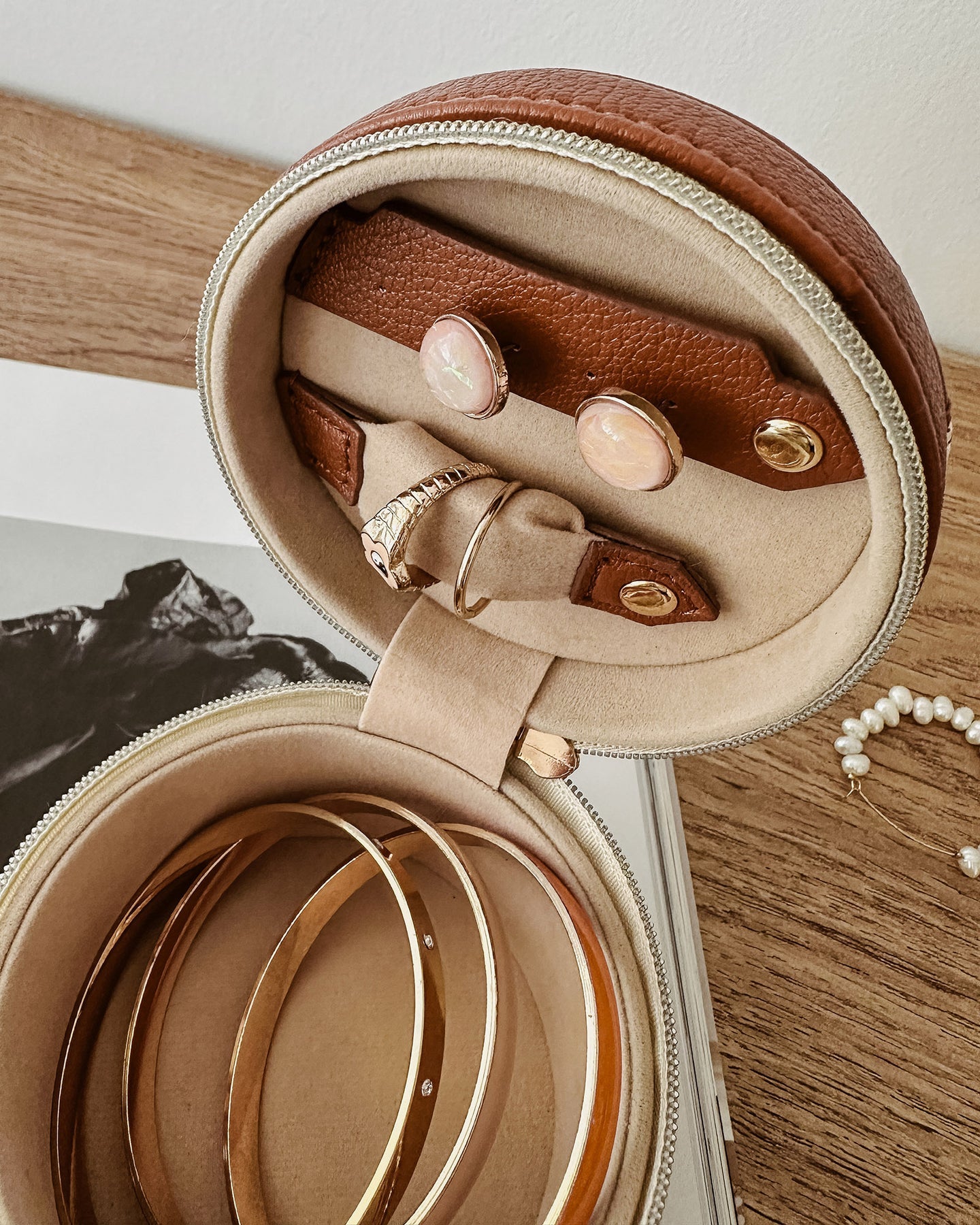 Loz Vanilla Jewellery Box - Canvas/Tan