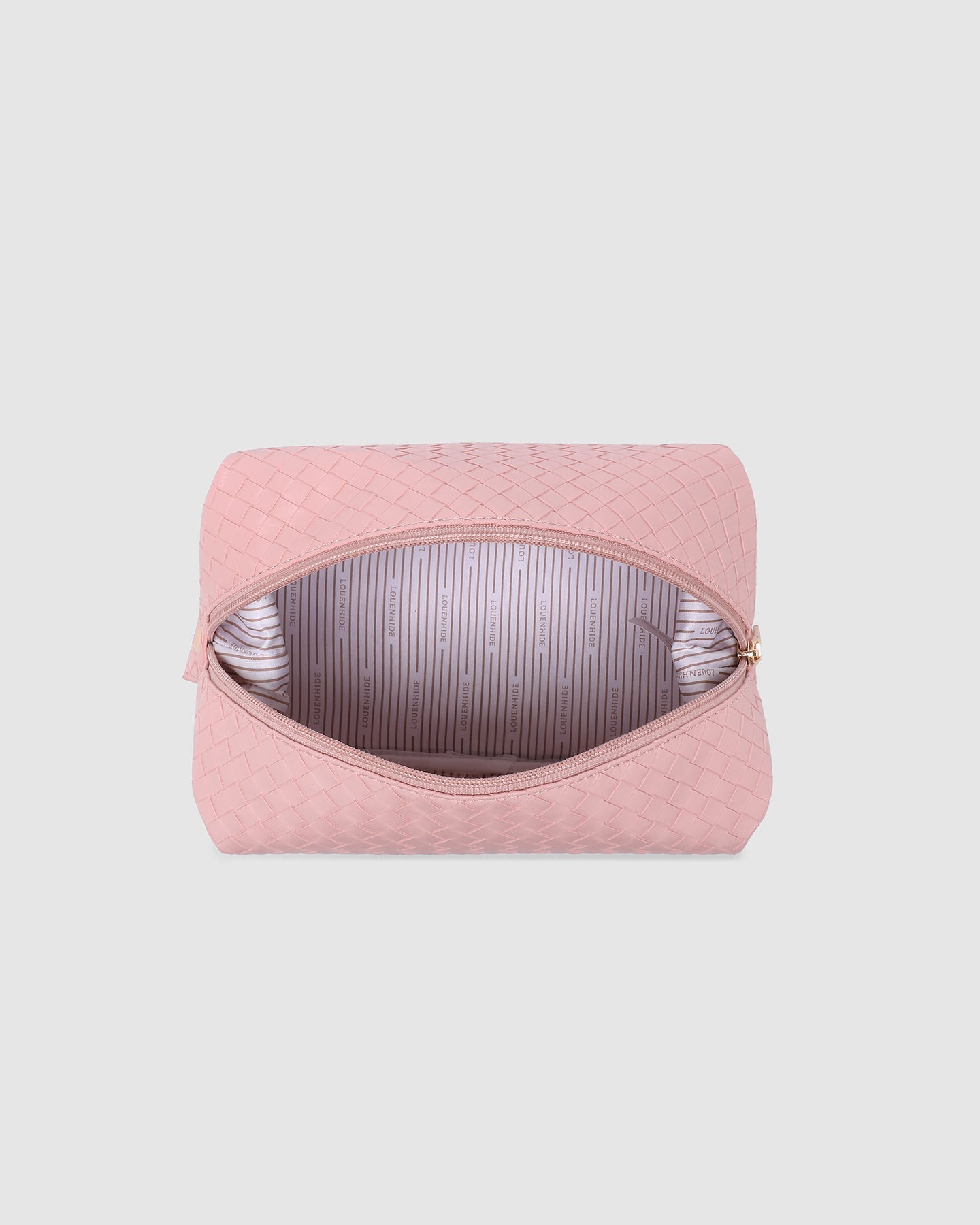 Lucinda Woven Cosmetic Case - Pink