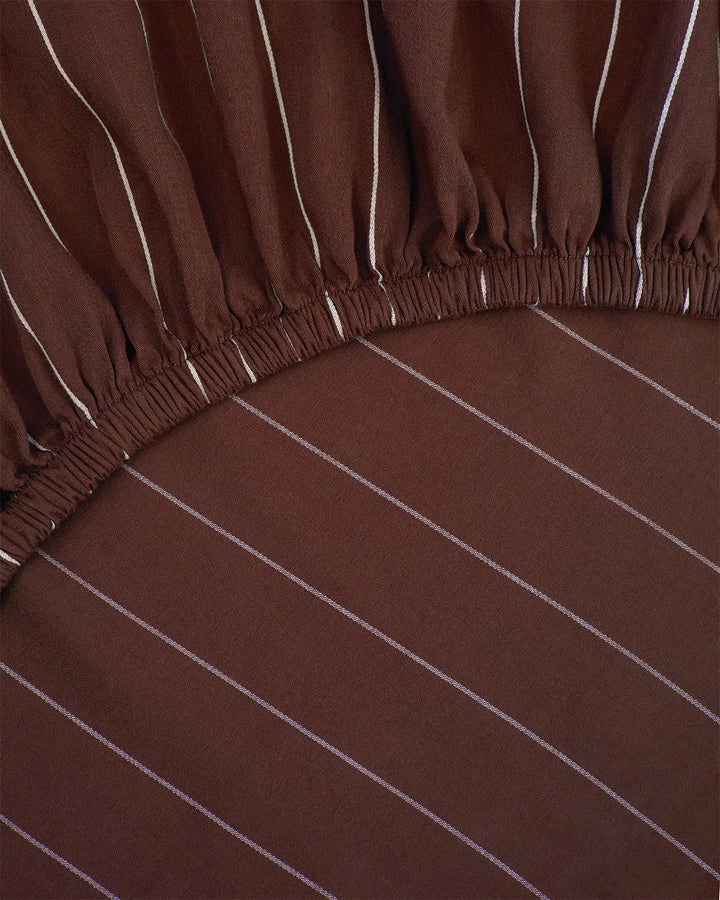 King Fitted Sheet - Mahogany