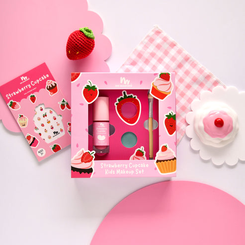 No Nasties Natural Makeup Gift Set - Strawberry Cupcake