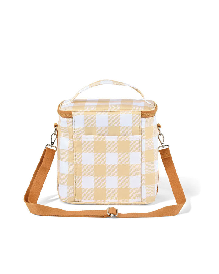 Midi Insulated Lunch Bag - Beige Gingham