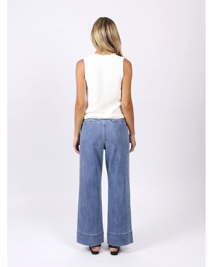 Milan Wide Leg Stretch Jean - Blue