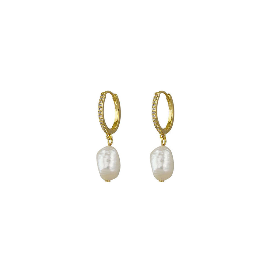 Montana Pearl Earrings - Gold