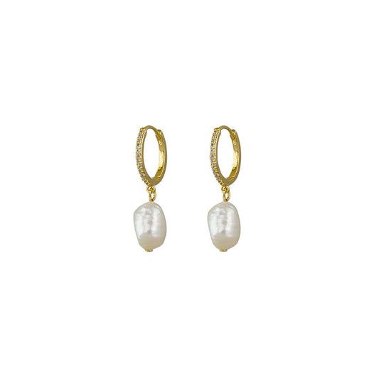 Montana Pearl Earrings - Gold