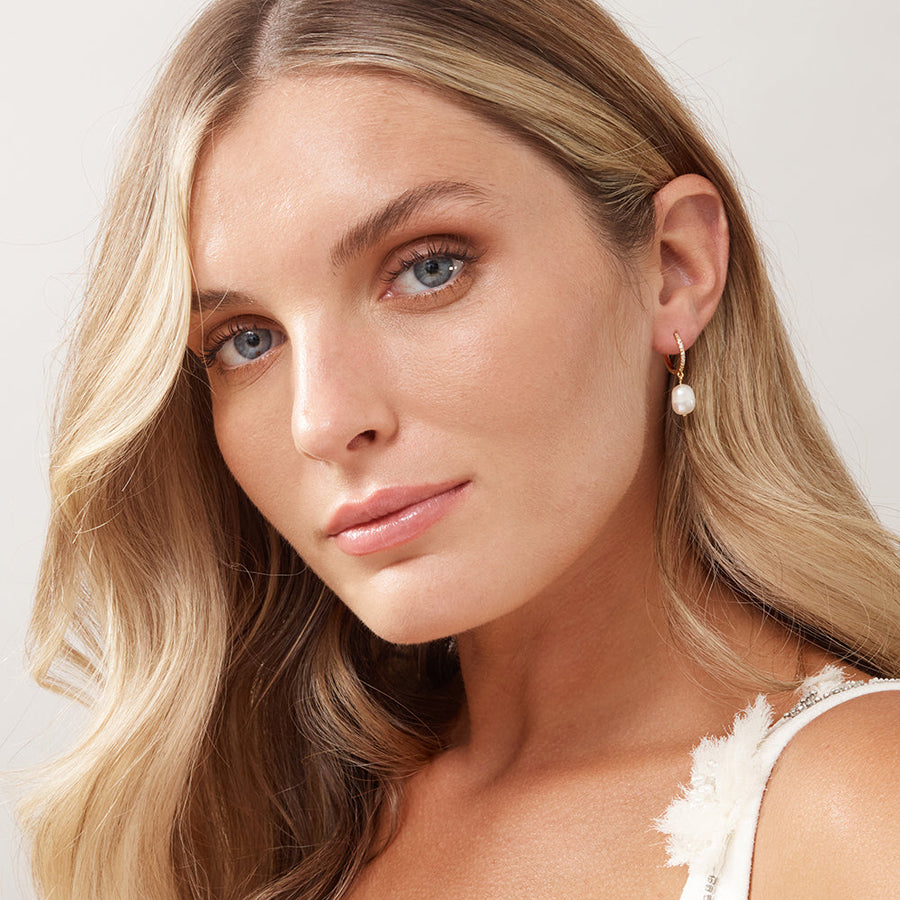 Montana Pearl Earrings - Gold