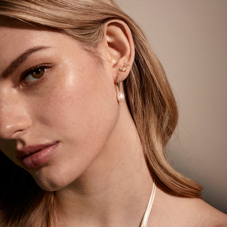 Montana Pearl Earrings - Gold