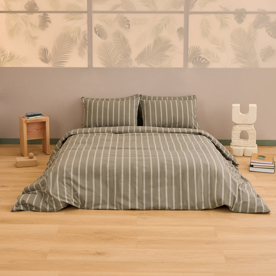 King Quilt Cover - Sage Stone