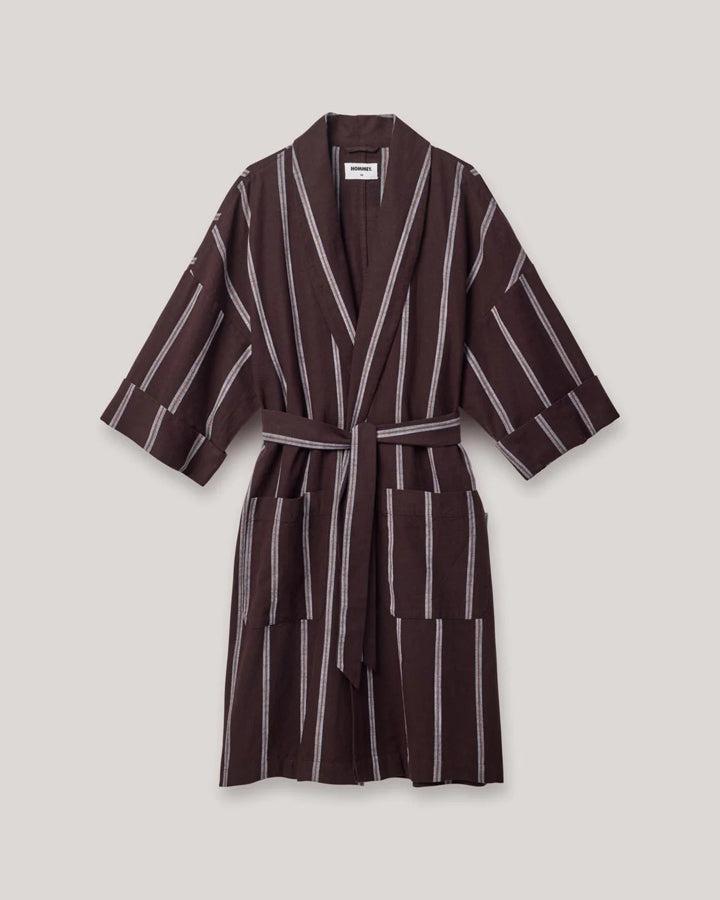 Cotton Ramie Robe - Chocolate