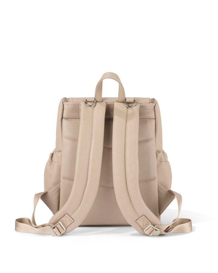 Mini Signature Backpack - Oat Vegan Leather