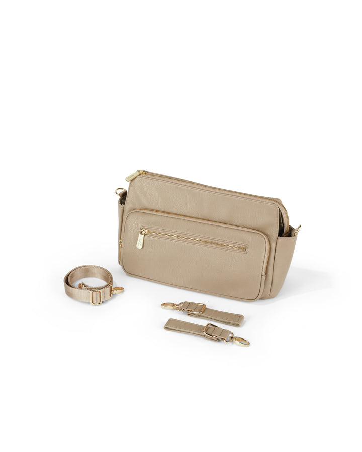 Multitasker Pram Caddy 2.0 - Oat Vegan Leather