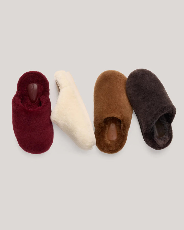 Hommey Sheepskin Slippers - Cream