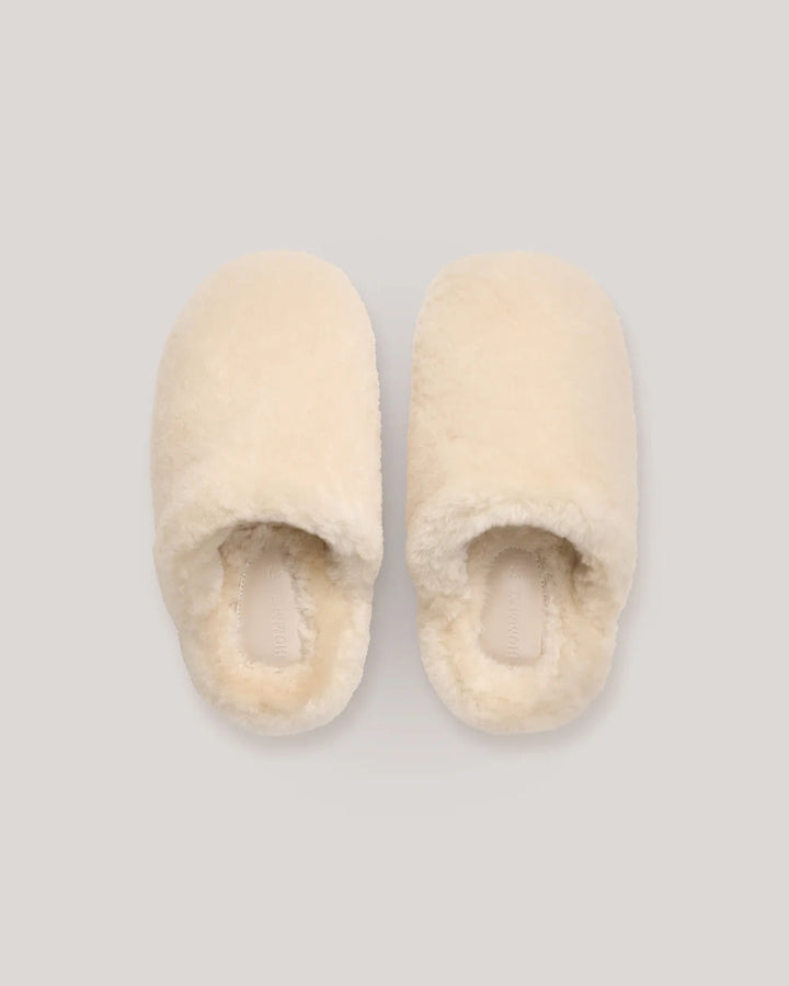 Hommey Sheepskin Slippers - Cream