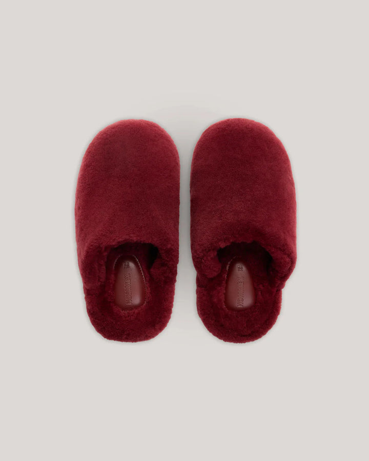Hommey Sheepskin Slippers - Wine