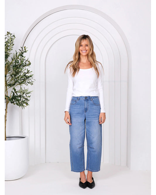 Toni Barrel Jeans - Light Blue