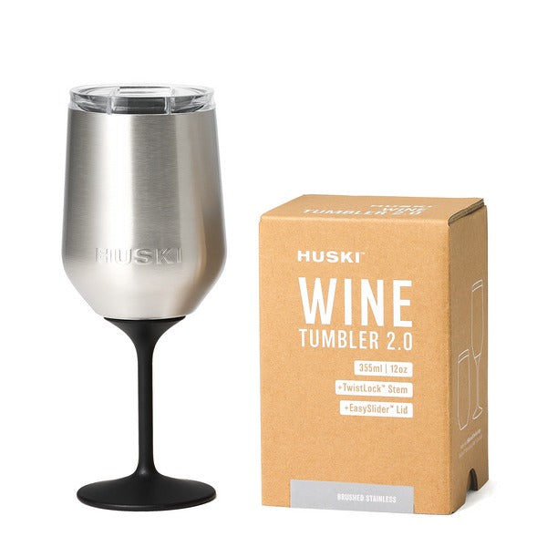 Huski Wine Tumbler - Brushed Stainless