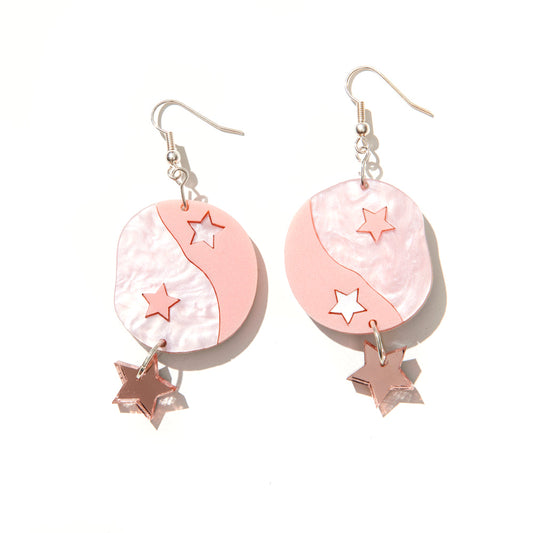 Yin Stars Earrings - Pinks