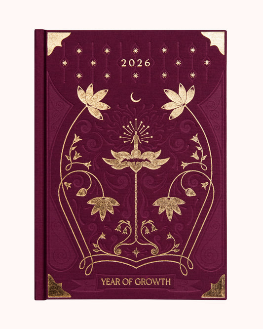 2026 Year Of Growth Book - Rich Burgundy