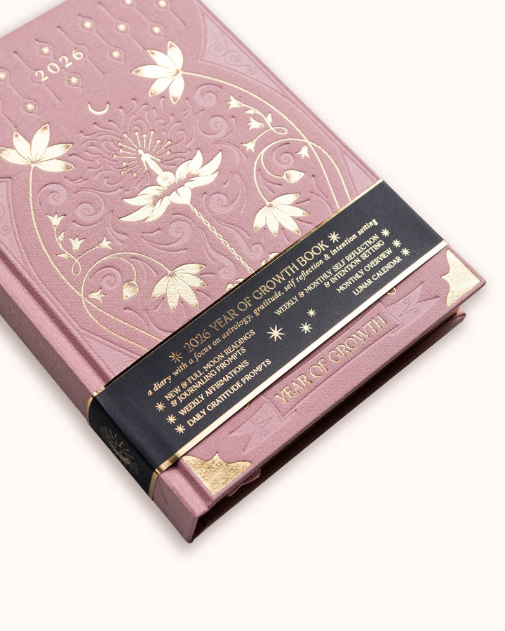 2026 Year Of Growth Book - Vintage Rose