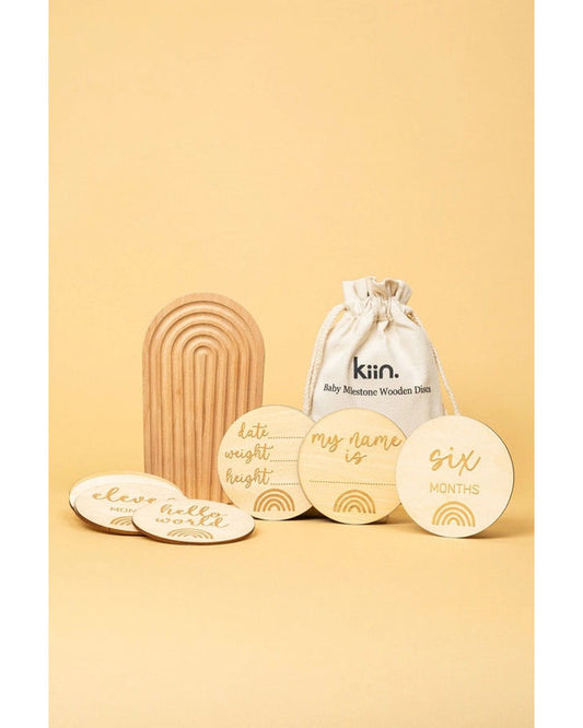 Baby Milestone Wooden Discs