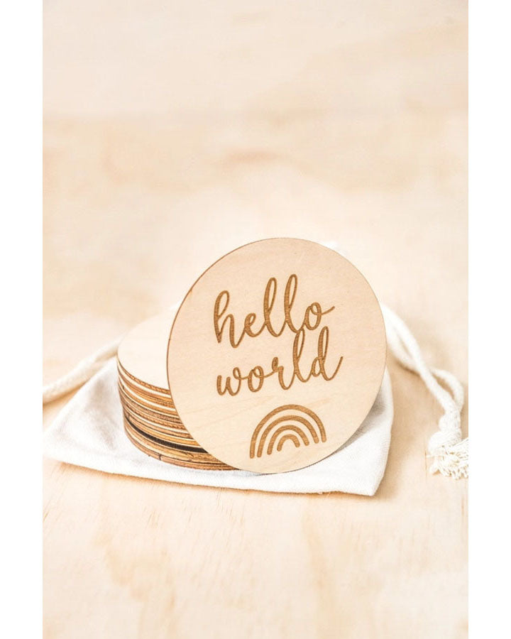 Baby Milestone Wooden Discs