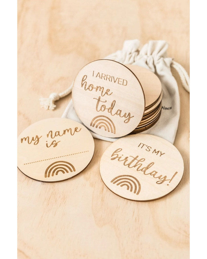 Baby Milestone Wooden Discs