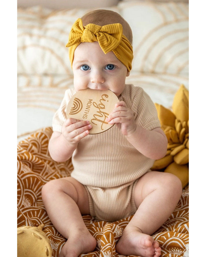 Baby Milestone Wooden Discs