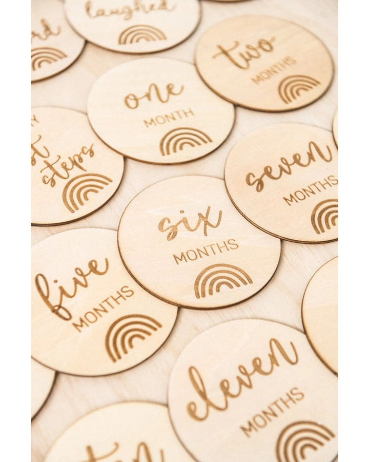 Baby Milestone Wooden Discs