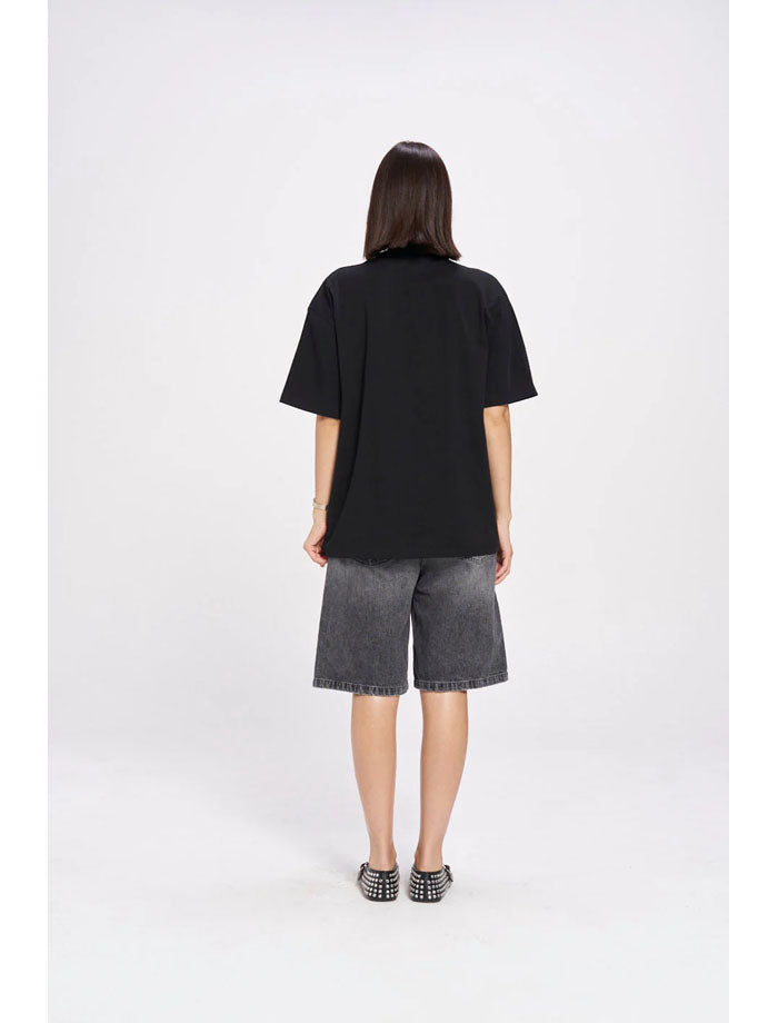C'est La Vie Oversize Tee - Black