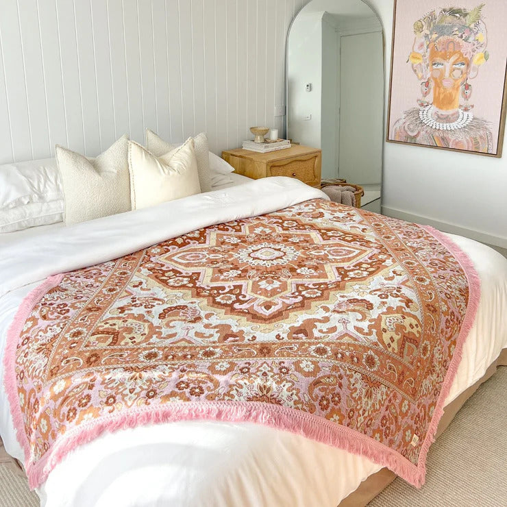 Woven Picnic Rug - Desert Rose