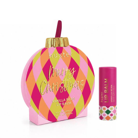 Hanging Lip Balm Bauble - Soft Pink Diamonds - Vanilla Bean 9g