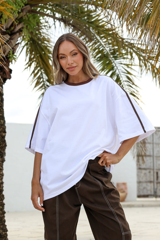 Lucy Oversized Tee - White