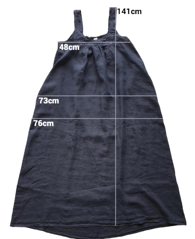 Marseille Italian Linen Dress - Forest Green