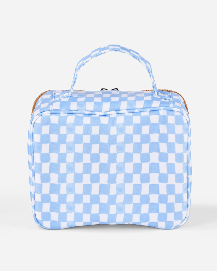 Mini Insulated Lunch Bag - Blue Check