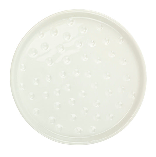 Spotted Saucer - White 16cm