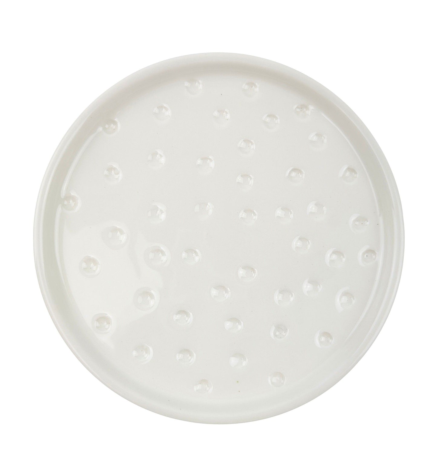 Spotted Saucer - White 14cm