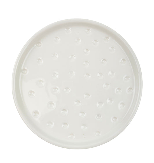 Spotted Saucer - White 14cm