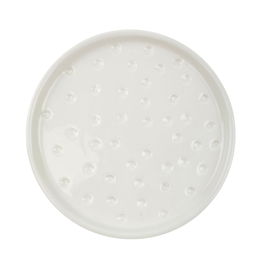 Spotted Saucer - White 14cm